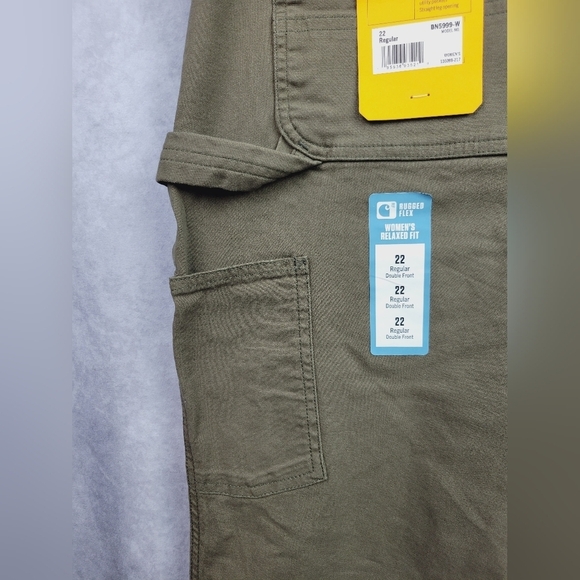 Carhartt Canvas Work Pant - Relaxed Fit - RUGGED FLEX® Women's double front pant - Picture 8 of 13